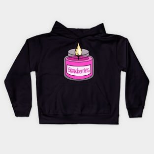 Cute Pink Strawberry Candle Kids Hoodie